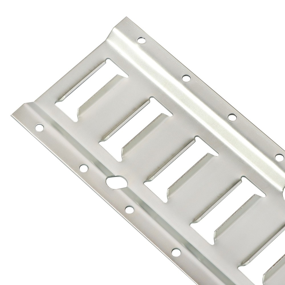 E Track Tie Down Rail Kit Silver Galvanized Carbon Steel Replacement Durable 4pc
