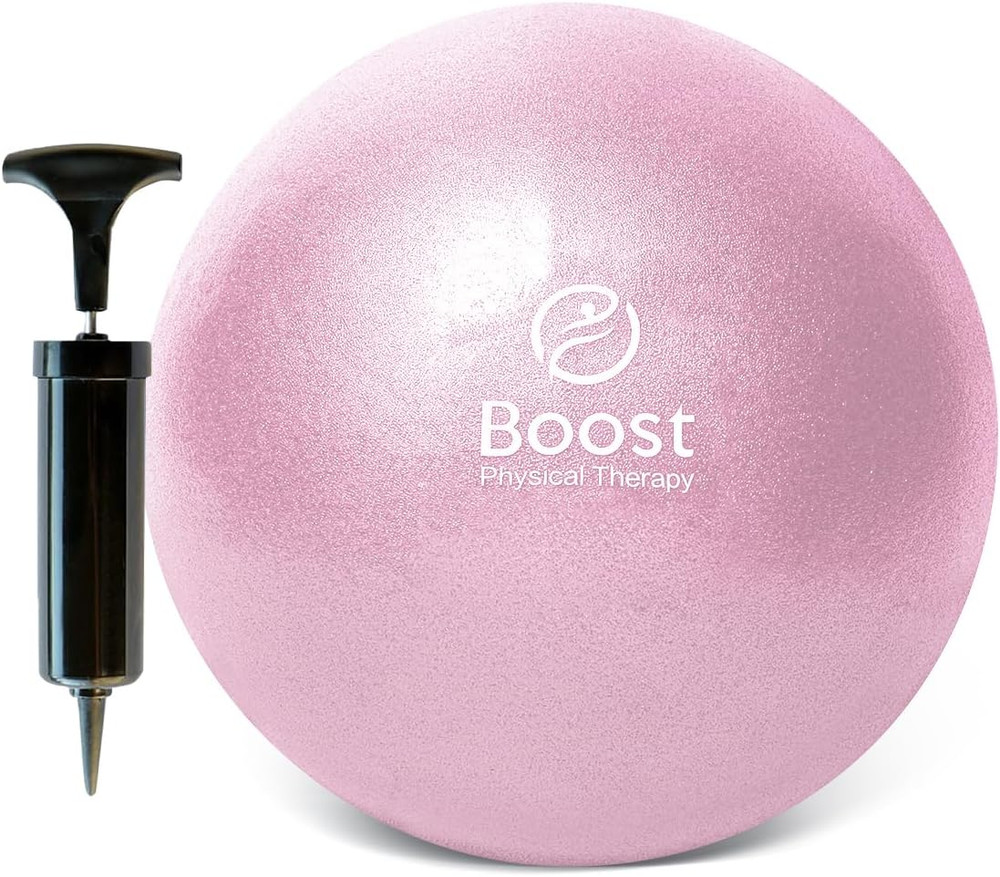 Small Exercise Ball with Pump, 9 Inch Mini Pilates Ball with Exercise Guide, Sma