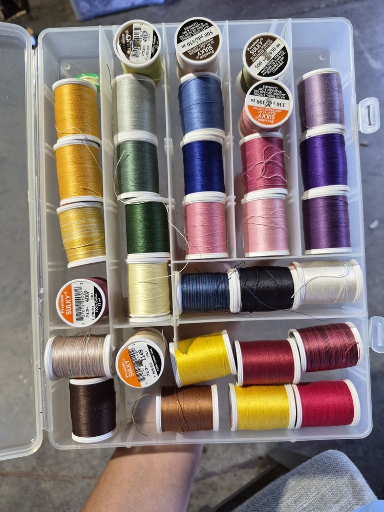 32 Different Colored Sulky 100% Cotton Sewing Threads 330 yards