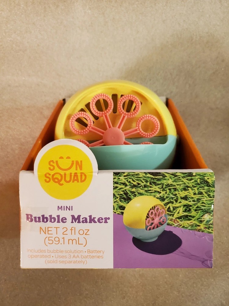 Mini Bubble Maker - Sun Squad™: Fun Bubble Toy for Kids Ages 3+