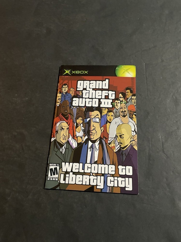 gta 3 xbox original Manual only