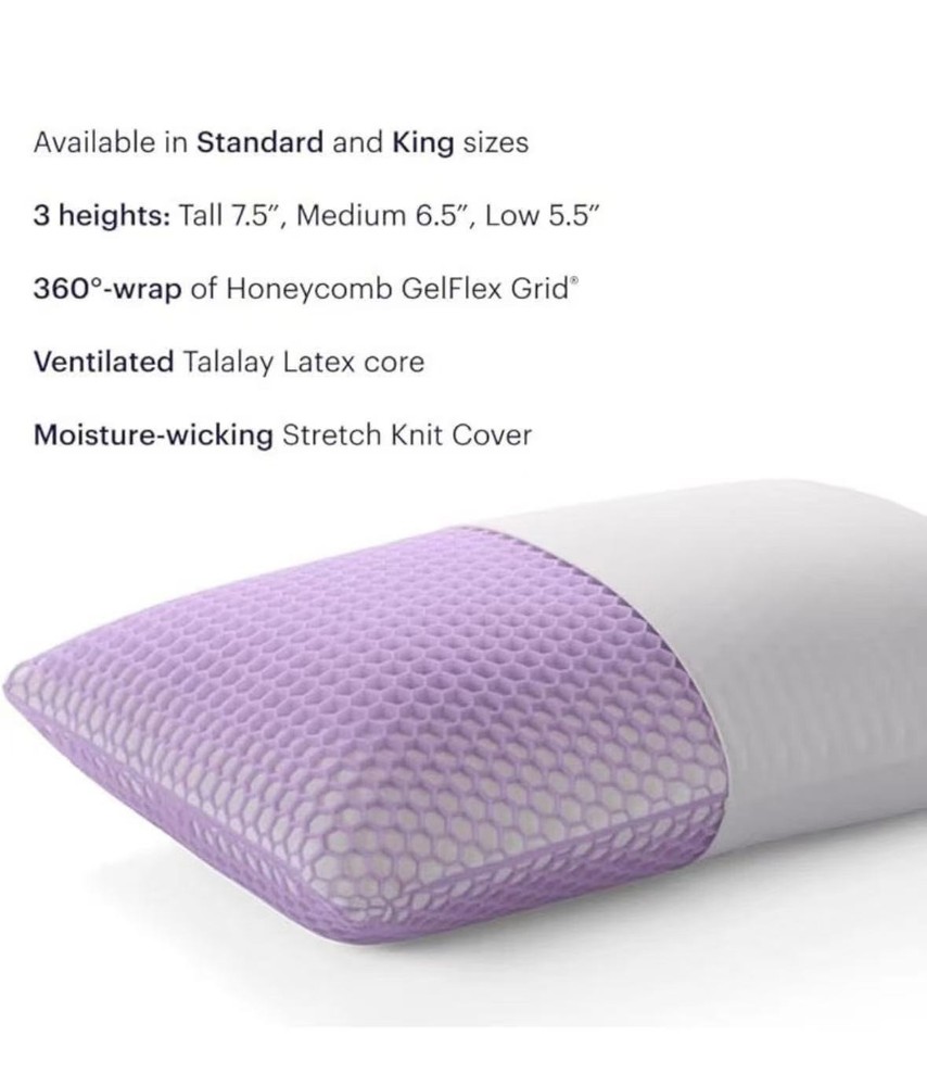 Purple Harmony Pillow Standard Medium (Open Box)