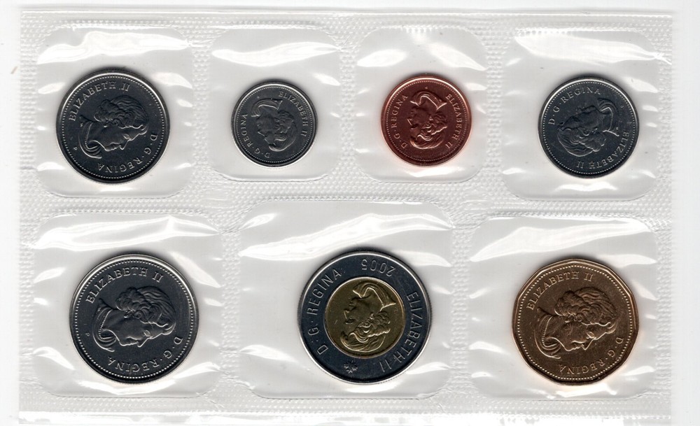 2005 Canada Proof Like PL Coin Set UNC Envelope COA