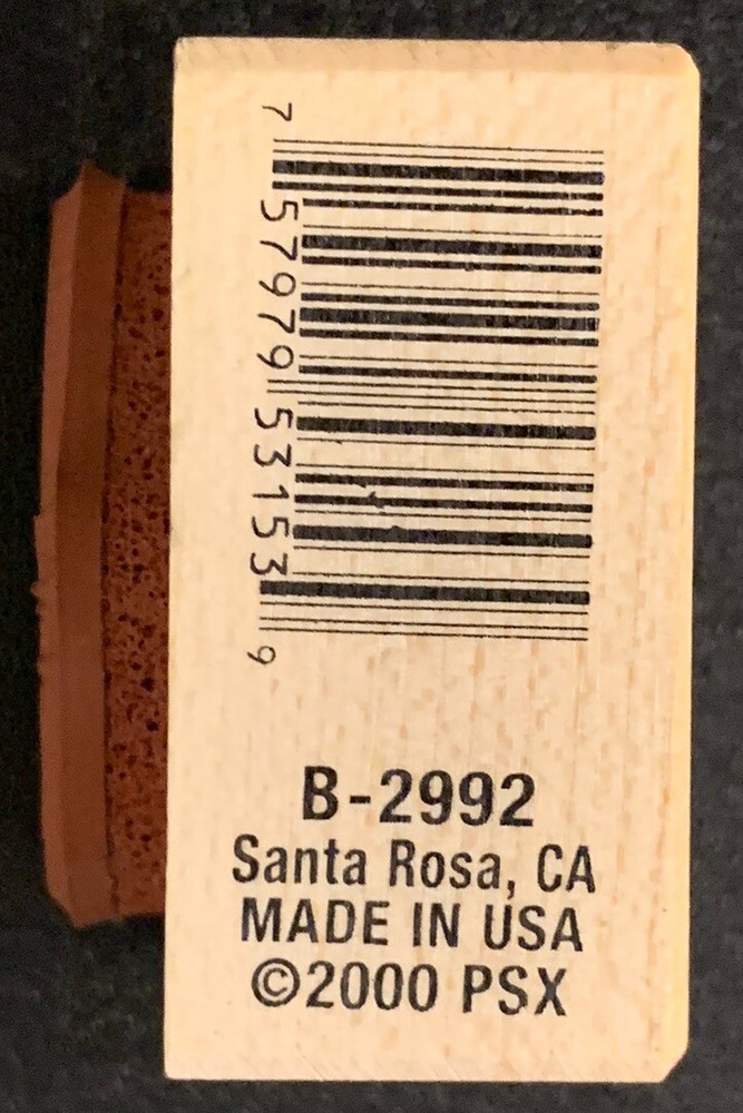 PSX B-2992 Witch Brew Broom Small Rubber Stamp
