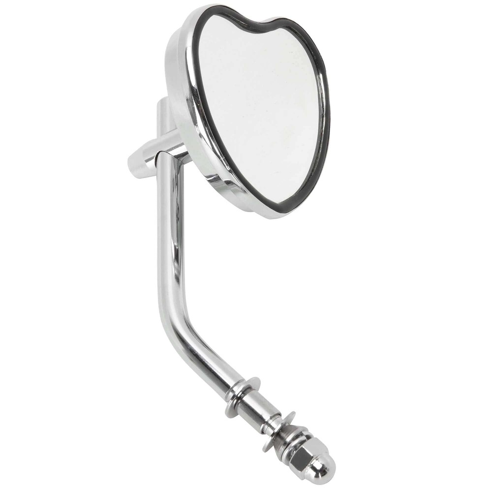 Lowbrow Customs Heartthrob Motorcycle Mirror - Perch Mount - Chrome