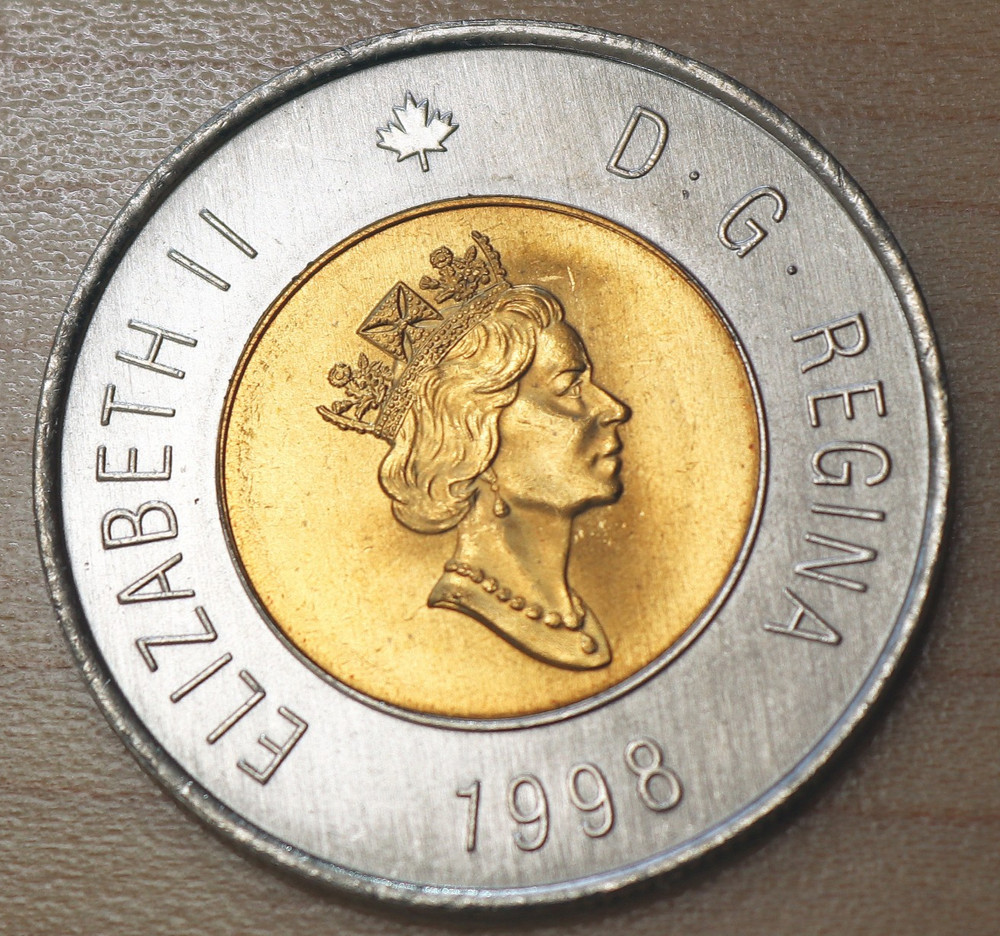 1998 Canada 2 Dollars Polar Bear Unc.