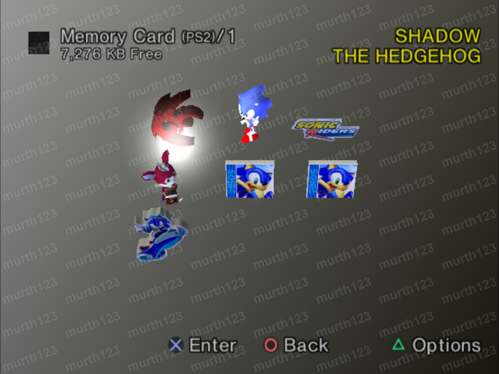 Sonic Heroes Mega Collection PLUS Shadow Riders Unleashed PS2 Memory Card Save