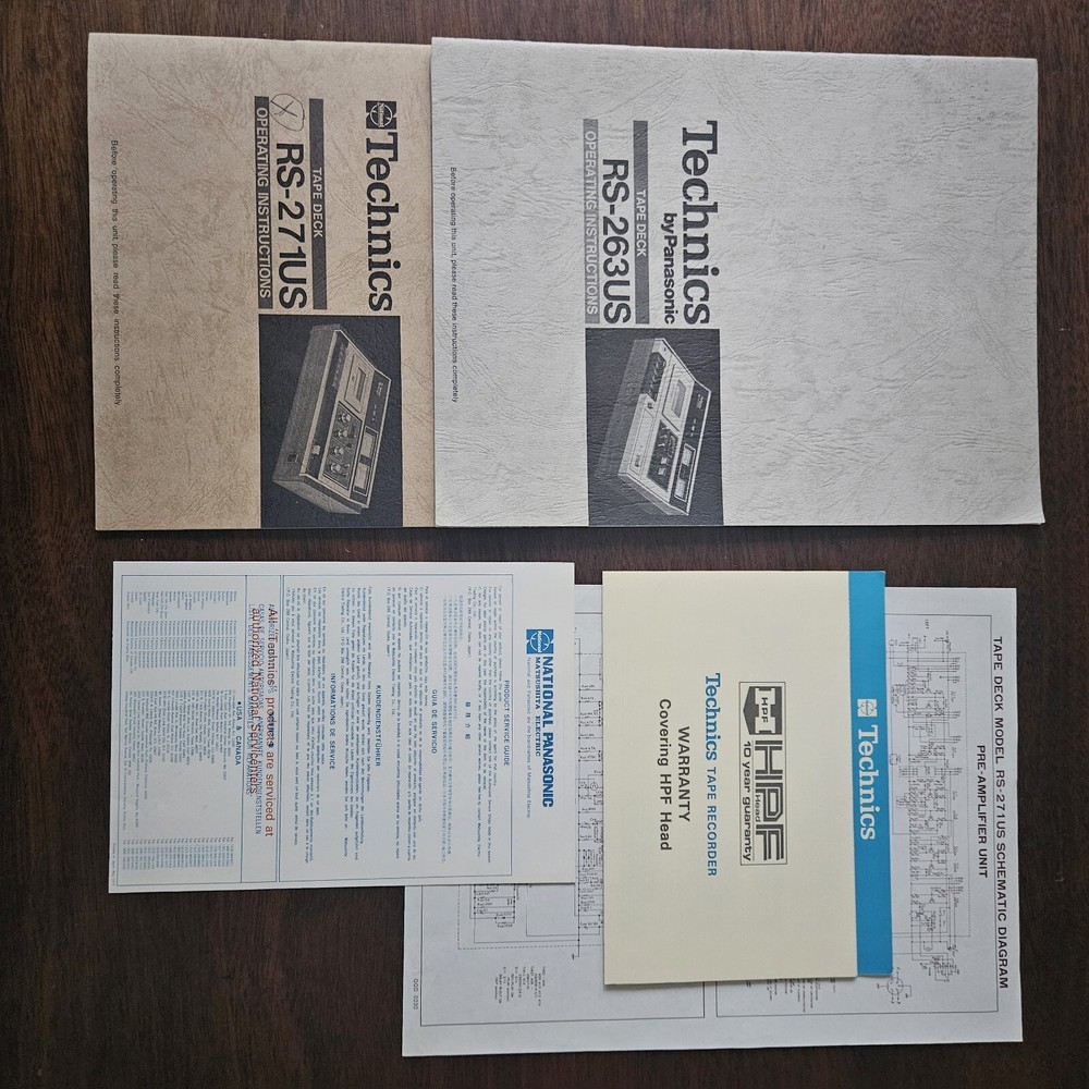 Technics RS-271US RS-276US Needs Service Clean Unit