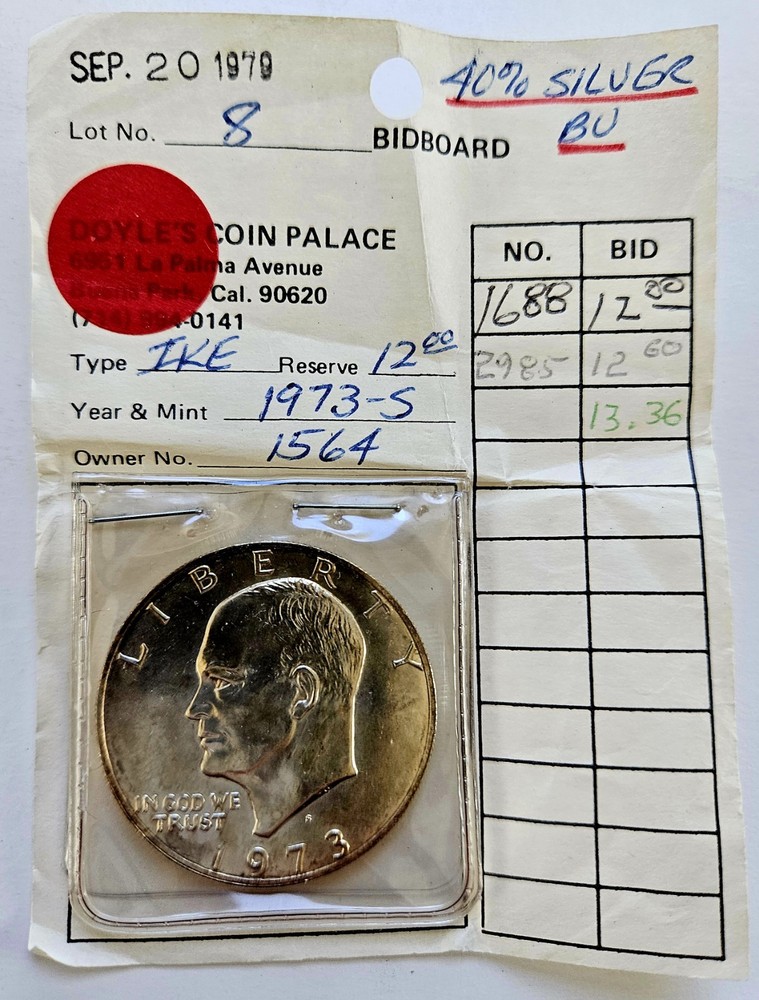 1973-S Eisenhower Dollar, 40% Silver / BU