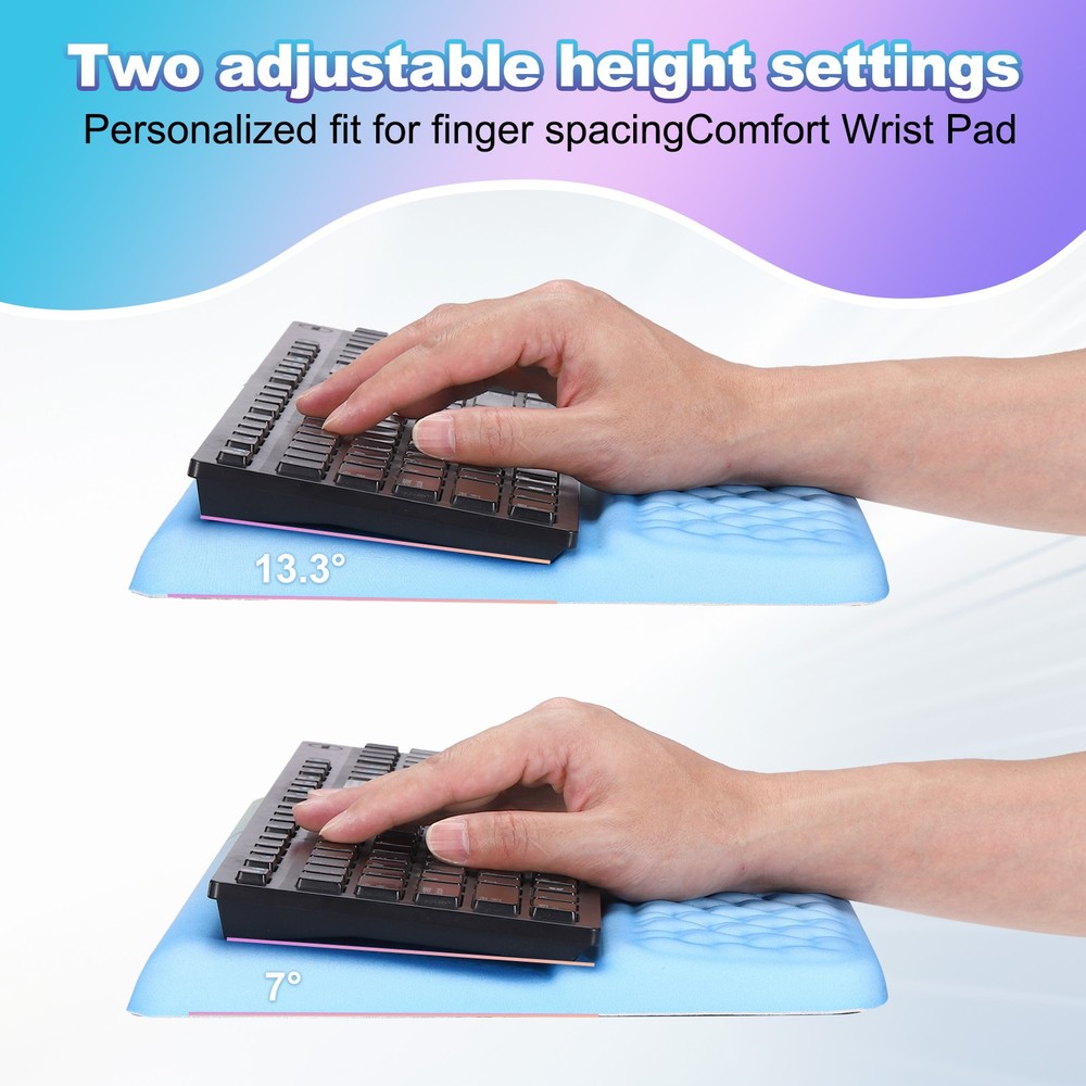 Computer Keyboard Stand with Wrist Rest, Computer Wrist Support, Gray