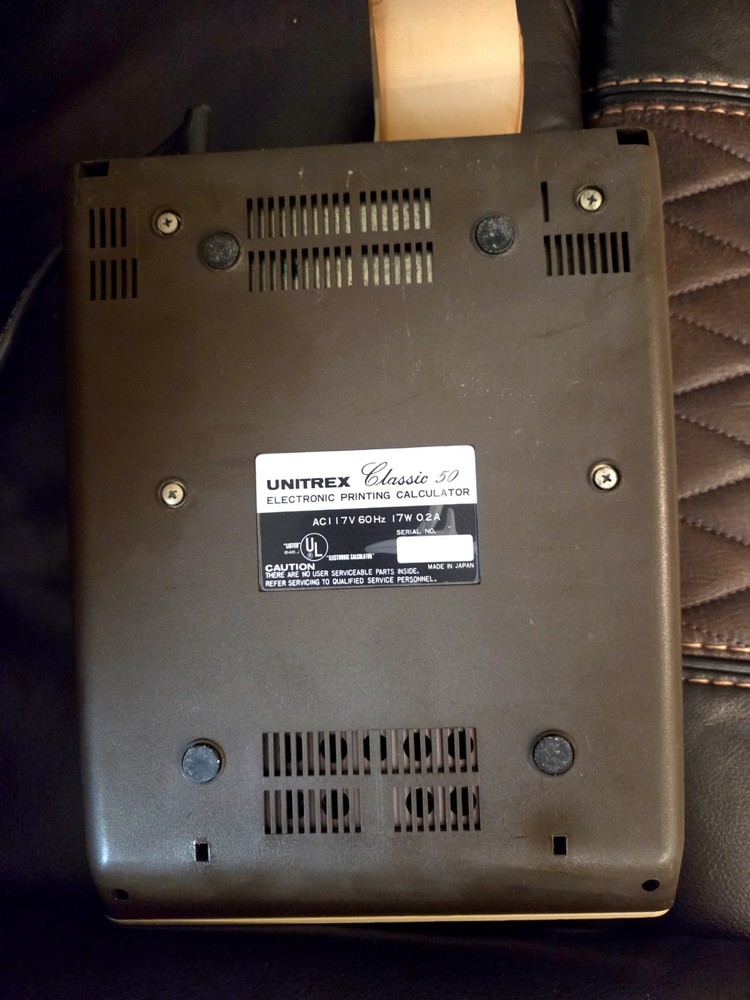 Vintage Unitrex Classic 50 Calculator (tested & operational)
