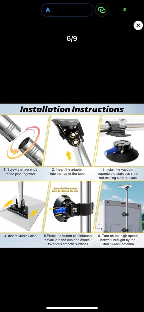 Statlink Mini Pole Mount, Lymorexan 8ft Mounting Kit
