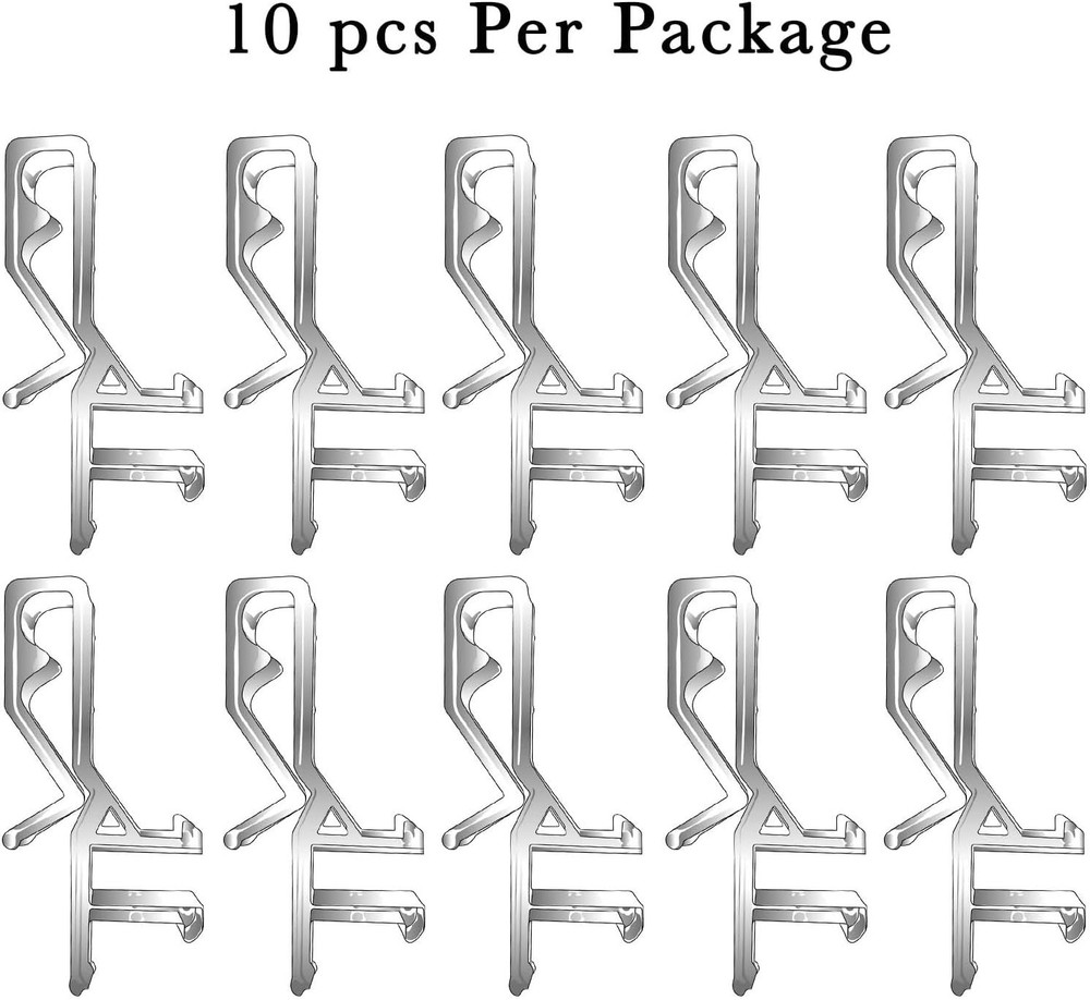 10 Pcs Waterproof Clear Plastic Valance Clips for Easy Window Blind Replacement
