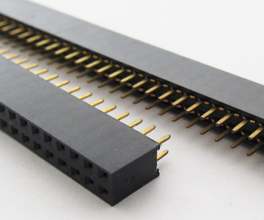 10x Double Row 2x 40pin Female 2.54mm Pitch Flat PCB Panel Breakable Pin Header