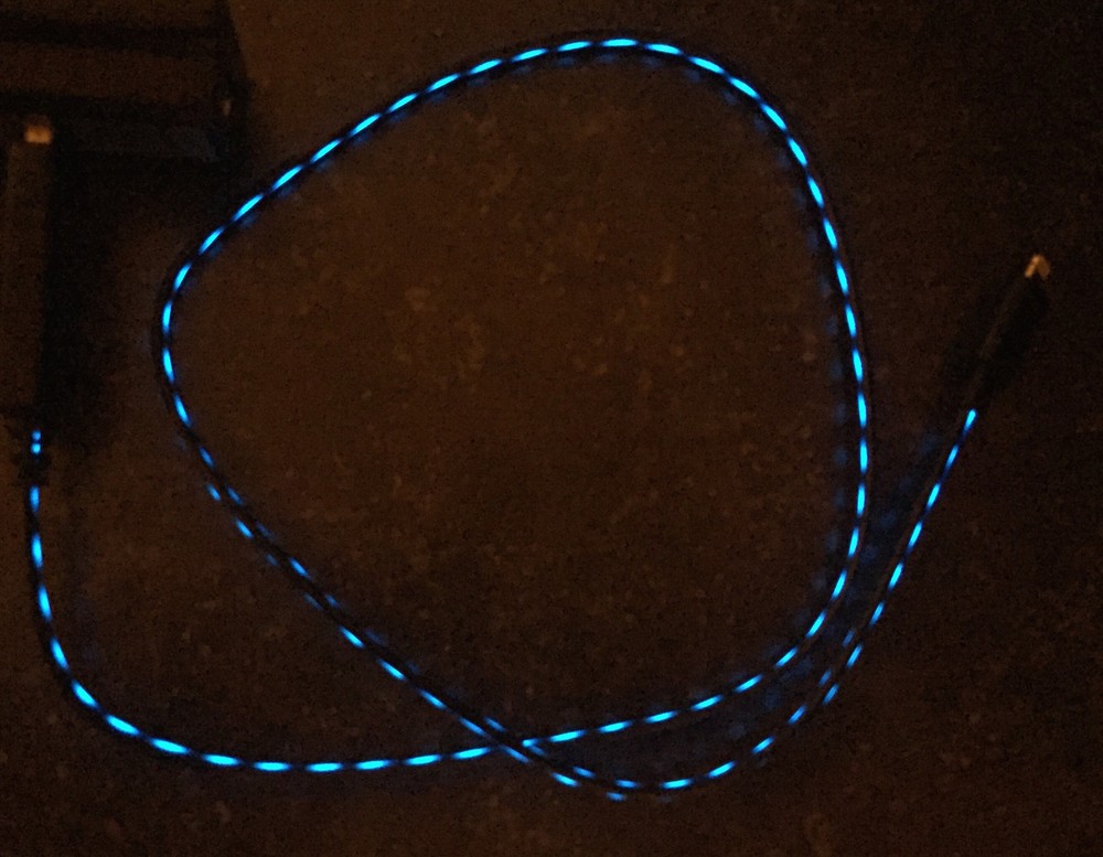 32" EL-FLOW LIGHT LED SMART CHARGER USB cable FOR iPhone 8 7 6 plus 5s micro B C