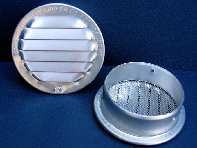 Pack of 2 ,  2.0” Dia. Hole Round Aluminum Louver Vent with Insect Screen