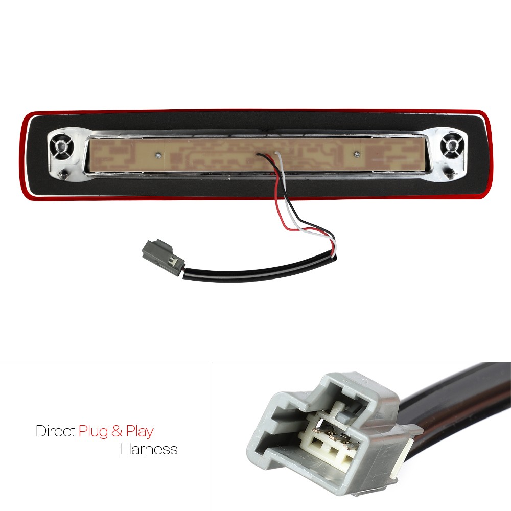 Red LED Bar Third[3rd]Brake Light Cargo Functioned for 15-17 18 Colorado/Canyon