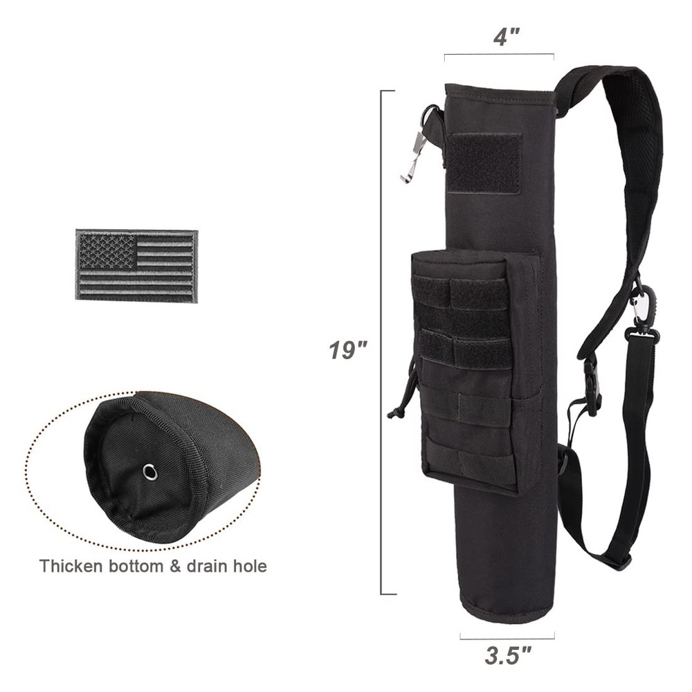 Archery Arrow Quiver Foldable Hip Back Arrow Holder Molle System Bag