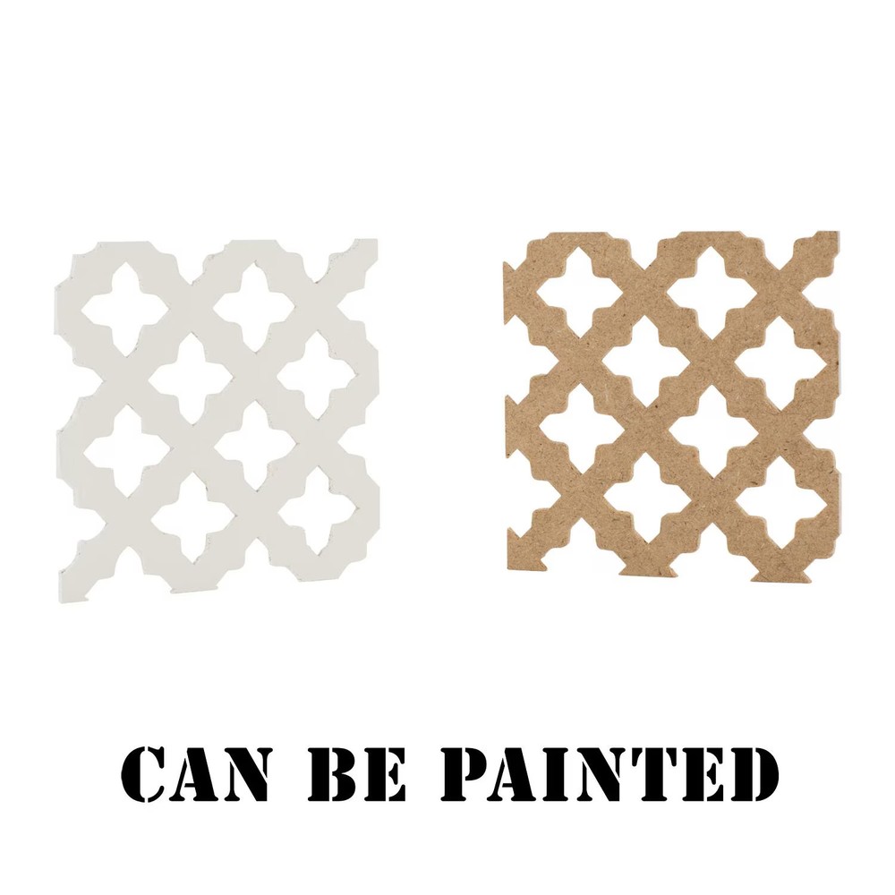 Outwater 6' x 2' Unfinished Decorative MDF Cabinet Panel Insert 42% Open