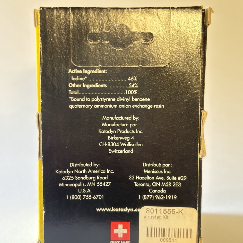 Katadyn Exstream Virustat Replacement Filter Purifier Ultra lite NOS