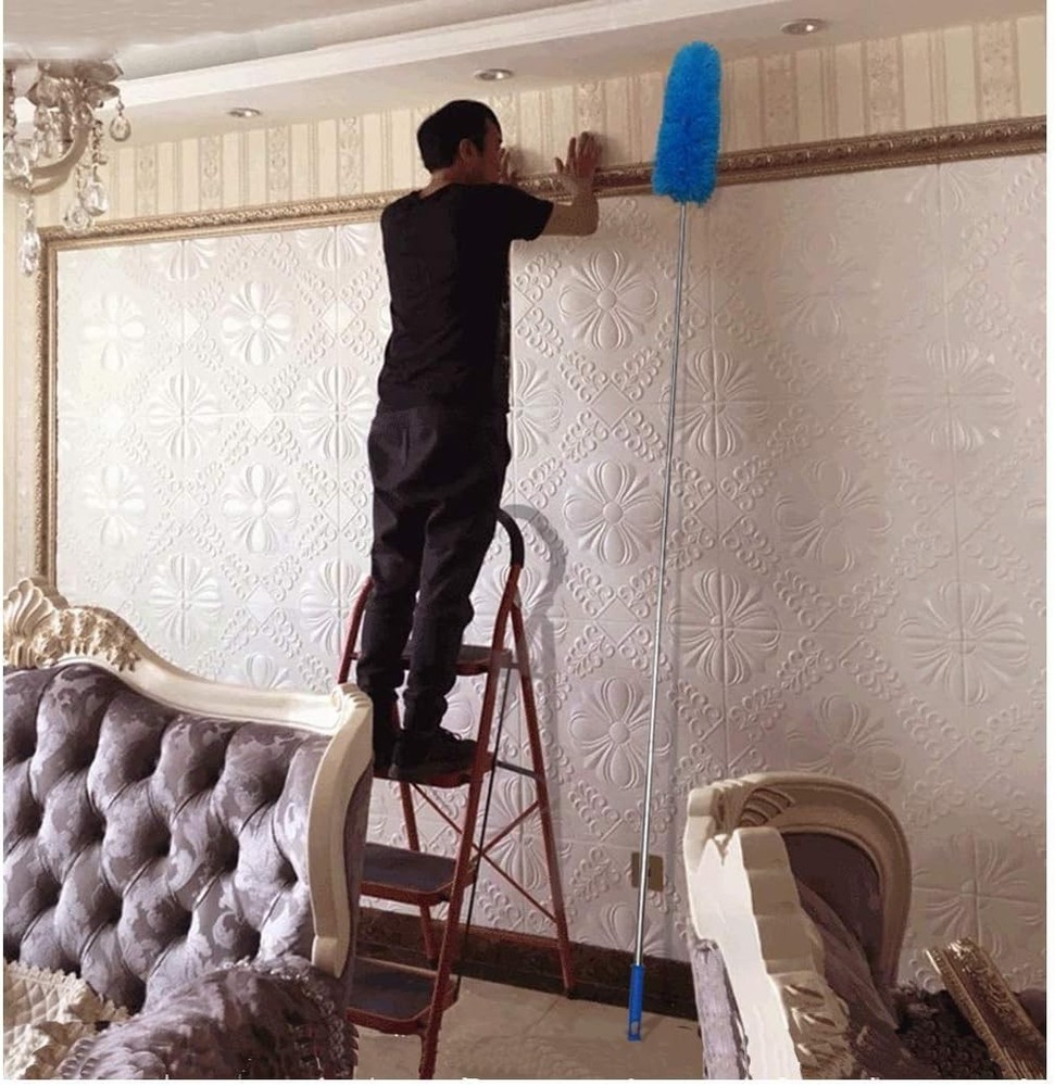 Microfiber Feather Duster Extendable Duster W/ 100 inches Extra Long Pole