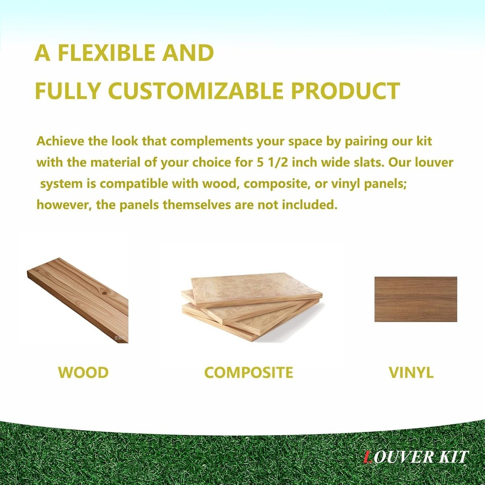 Louver Bracket Kit, Deck Sunblind System, Shutters Hardware System for Windows G