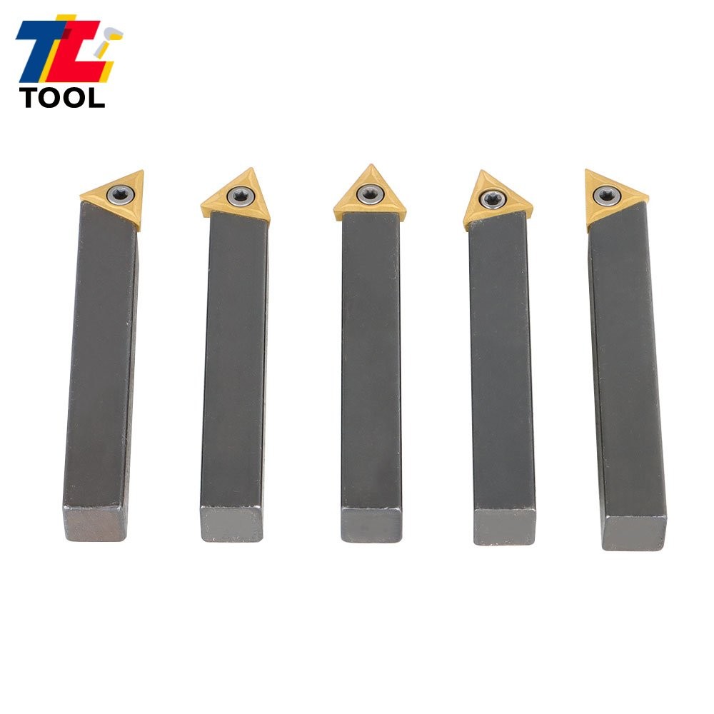 5 pcs 1/2" Carbide Indexable Turning Tool Lathe Tool Bit With Carbide Inserts