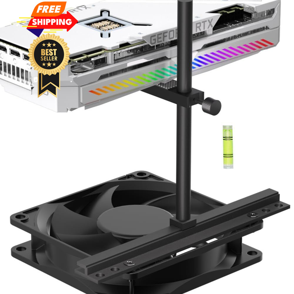GPU Support Bracket, Graphics Card Support, Bracket Brace, 136mm, Black