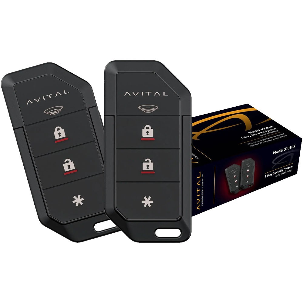 Avital 1-Way Security System with Keyless Entry/Flashing Parking Lights