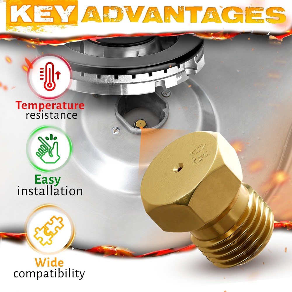 10Pcs Propane Orifice Kit - Brass Jet Nozzle