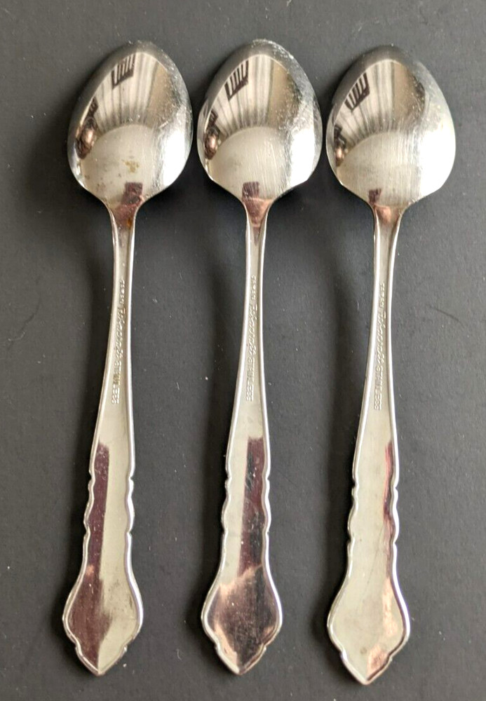 Reed & Barton Burnished Carriage 3 Stainless Teaspoon Rebacraft Flatware 6.5"