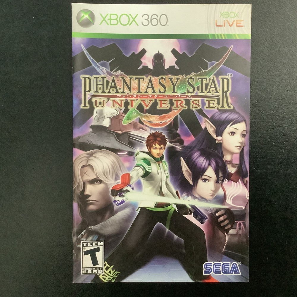 Phantasy Star Universe Microsoft Xbox 360 Instruction Manual Only