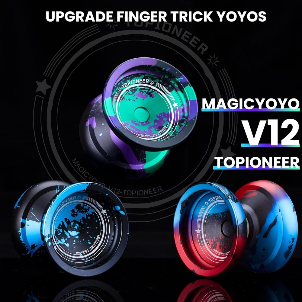 V12 Finger Spin Yoyo Professional Responsive Unresponsive