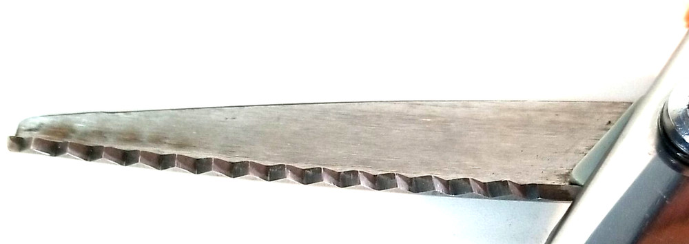 Pinking Crafting Scissors 8" Zig Zag Pattern Orange Handle Stainless