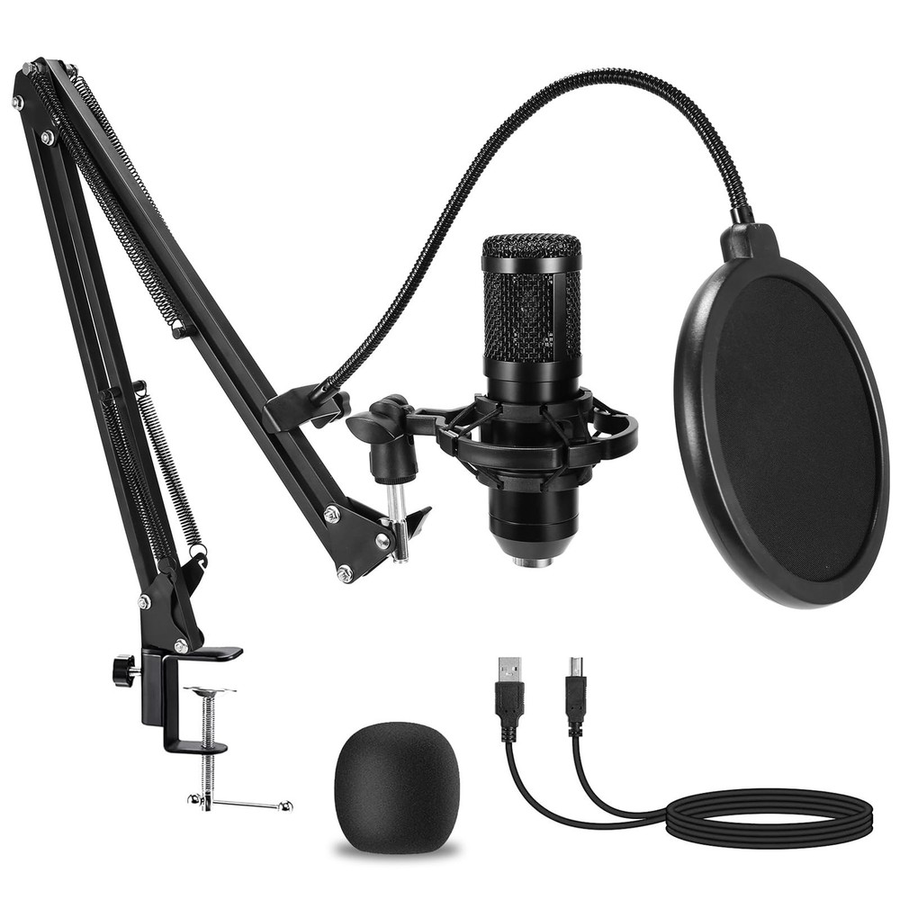 Condenser Microphone,Professional USB Microphone Plug & Play PC Computer Micr...