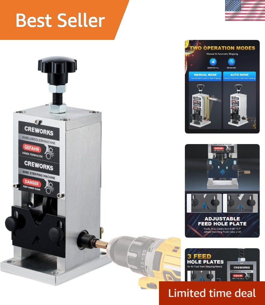 Ergonomic Wire Stripping Tool | Drill-Powered for Effortless Operation