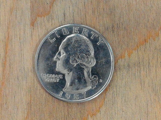 1987 D Washington Quarter Actual Coin # 2