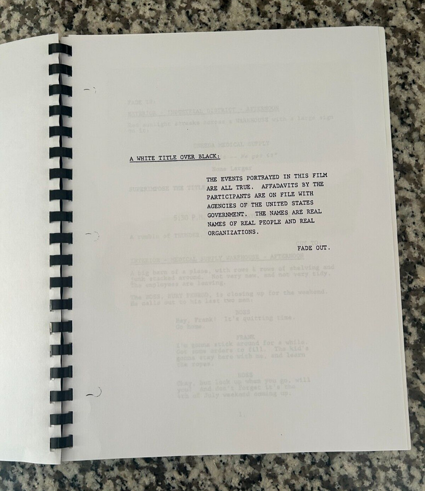 Return of the Living Dead Horror Movie Script Reprint Full Screenplay Script