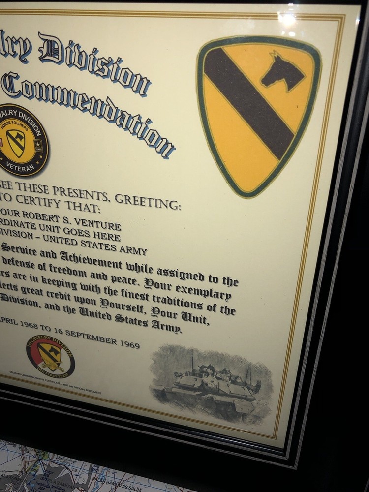 1ST CAVALRY DIVISION / COMMEMORATIVE - CERTIFICATE OF COMMENDATION