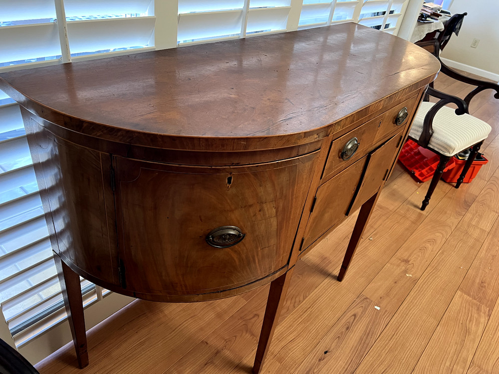 Antique Hepplewhite sideboard / server - inlaid mahogony