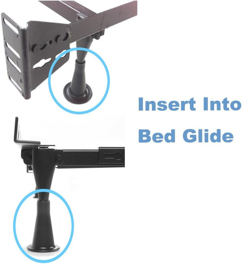 6PCS Reinforced Bed Frame Feet to Replace Wheels. Prevent Sliding, Protect Floor