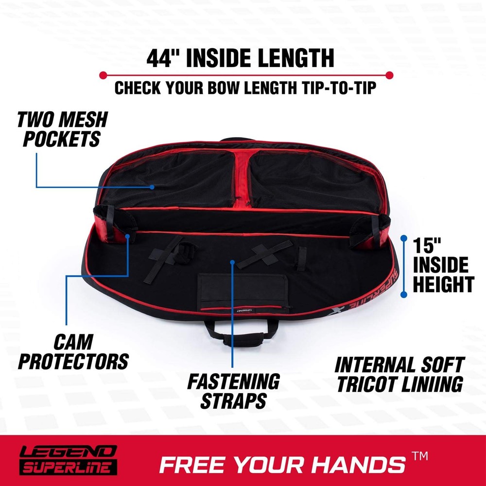 Superline Soft Bow Case for Compound Bow - Thick Padded Compound Bow Case wit...