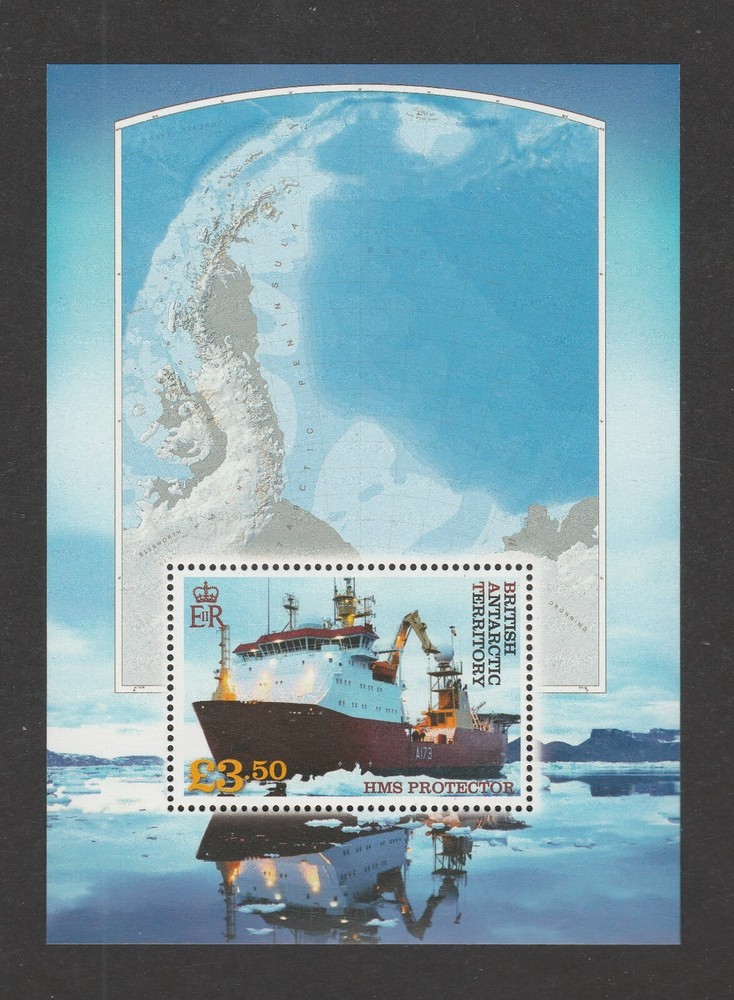 British Antarctic Territory 2012 HMS Protector m/sheet MS 594 Mnh.