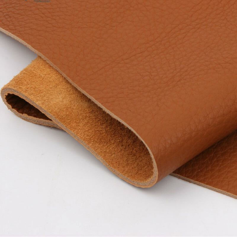 3.5mm Thickened Cowhide Genuine Leather Fabric First Layer Lychee Grain Material