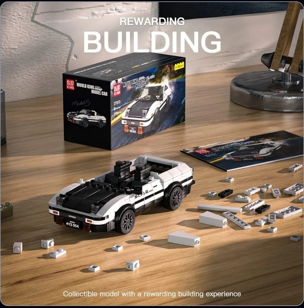AE86 Initial D Car Models Building Sets with Display Case, 27013 Collectible
