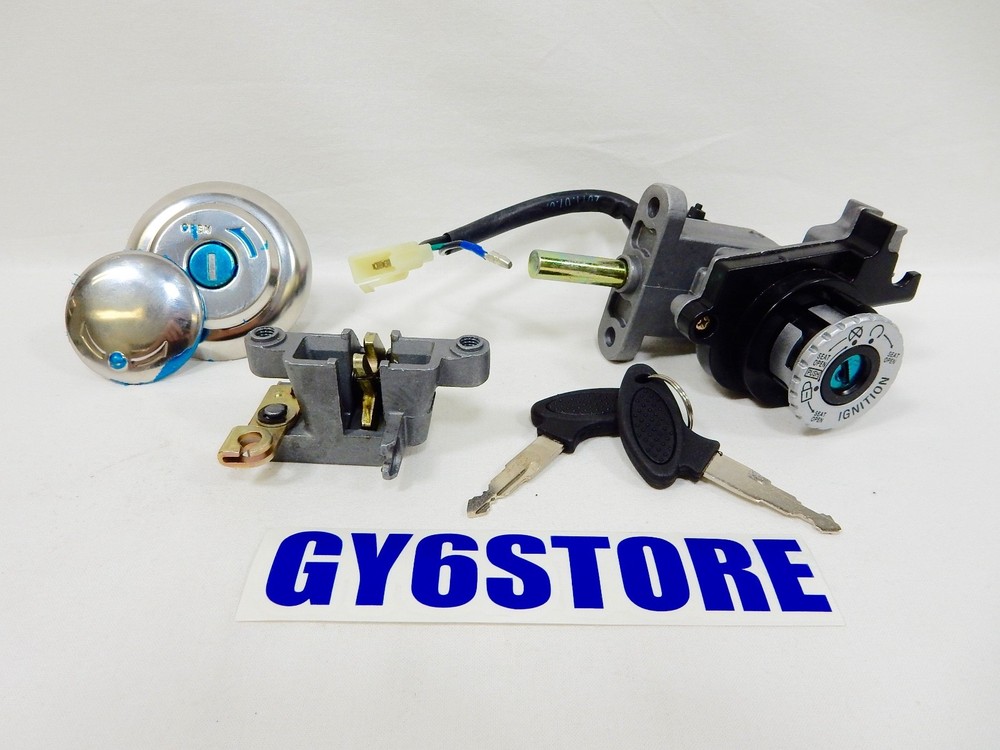 IGNITION SWITCH KEY LOCK SET FOR JONWAY RETRO & ROKETA SICILY *TYPE 5*