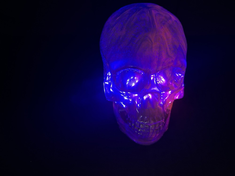 Hand made led Illuminated epoxy resin skull Light-USB Powered Decorative -01
