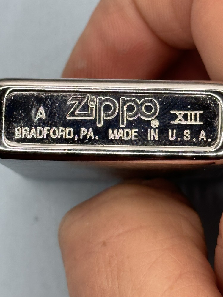 Vintage 1997 Bahrain Chrome Zippo Lighter
