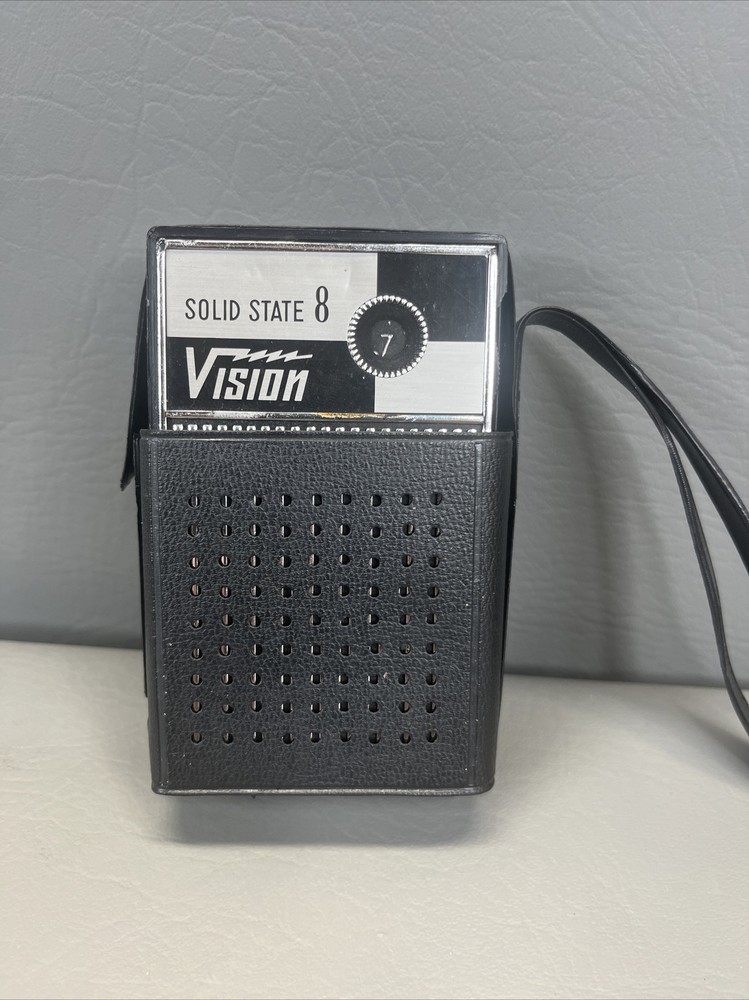 Vision Solid State 8 Transistor Radio w/ Case Missing Antenna