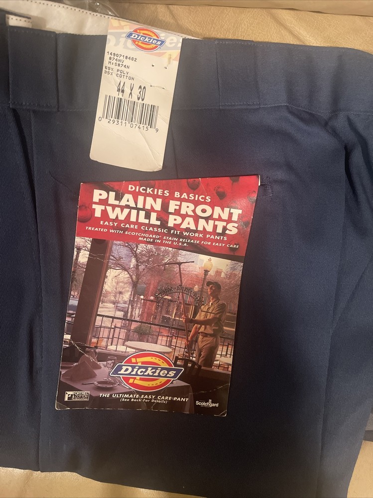 Dickies New Plain Front Twill Pants 44 X 32 w tag
